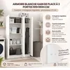 Armario multiusos Dain, armario auxiliar con 3 puertas, Vista previa de la imagen del producto 11