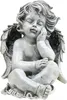 Grabengel in Grau - Friedhof Engel Grabfigur 24cm - Produktbild-Vorschau 3