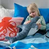Grand Requin En Peluche 60 Cm Bleu Foncé Voir les images du produit 6