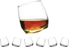 A set of whiskey glasses, with one glass filled with amber liquid, against a white background. Produktbild-Vorschau