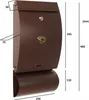 Briefkasten FEINZ 46 X 25 cm Braun Wetterfest Abschließbar Produktbild-Vorschau 2