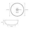 Technical drawing of a sink with dimensions. Náhled obrázku produktu
