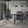 ML-Design jídelní židle otočné sada 4 antracitových židlí Náhled obrázku produktu 5