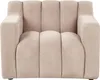 BELIANI Sessel Beige Stoffbezug Bouclé Gesteppt Breite Produktbild-Vorschau 6