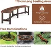 Panca da giardino ad arco KOMFOTTEU, panca in legno di Anteprima dell’immagine prodotto 2