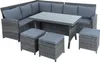 Polyrattan Sitzgruppe Essgruppe Couch Sofa Set Lounge Produktbild-Vorschau 1