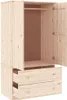 vidaXL Šatníková skriňa ALTA 90x55x170 cm borovicový masív Náhľad obrázku produktu 3