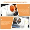 Collage of images showing a car heater and its features, with German text descriptions. Produktbild-Vorschau