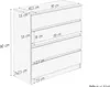 Kommode Massivholz Buche Sideboard Anrichte 4 Schubladen Produktbild-Vorschau 3
