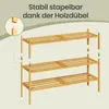 SONGMICS Bambus Schuhständer, stapelbares Schuhregal 3 Produktbild-Vorschau 12