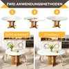 Runder Ausziehbarer Tisch Küchentisch 90-120 cm, 4-8 Produktbild-Vorschau 3