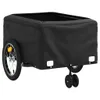 vidaXL Rimorchio per biciclette nero e verde 45 kg di ferro Anteprima dell’immagine prodotto 5