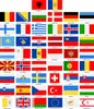A collage of various national flags with their country names below them. Produktbild-Vorschau