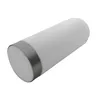 A white cylindrical light fixture with a silver band around one end, isolated on a white background. Náhľad obrázku produktu