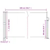 Výsuvná bočná markíza antracit 120x600 cm Náhľad obrázku produktu 12