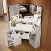 SONNI 141,5 x 54 x 111 cm weiß Schminktisch mit Schubladen, Produktbild-Vorschau 2