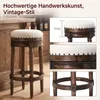 Barhocker Holz drehbar, gepolstert, Retro Design mit Nieten Produktbild-Vorschau 7