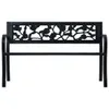 vidaXL Gartenbank 125 cm Schwarz Stahl -  Gartenbänke Produktbild-Vorschau 3