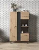 Bettso Vitrinenschrank Vitrine Glas Glasvitrine Kommode mit Produktbild-Vorschau 1