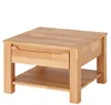 Couchtisch Kernbuche Massivholz 70x70 cm mit Schublade Produktbild-Vorschau 1