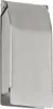 A close-up, studio shot of a silver metal cover for an electrical outlet. Produktbild-Vorschau