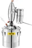 A stainless steel distillation apparatus is shown against a white background. Náhled obrázku produktu