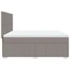 Möbel Boxspringbett mit Matratze Taupe 200x200 cm Stoff - Produktbild-Vorschau 7