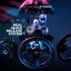 A close-up, marketing-style image of racing steering wheels and related components, with neon lighting. Produktbild-Vorschau