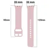 Diagram showing the dimensions of a pink watch band. Produktbild-Vorschau