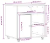 vidaXL Stojak na drukarkę z kółkami dąb wędzony 60x50x67 cm Podgląd zdjęcia produktu 8