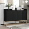 CDGlobal Kommode Sideboard mit 4 Türen und verstellbaren Produktbild-Vorschau 1