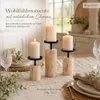 Boltze | Kerzenständer Tempe | 3-teiliges Set | Holz-Metall Produktbild-Vorschau 8