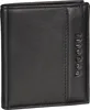 A black leather wallet with the Bugatti logo embossed on the front. Produktbild-Vorschau
