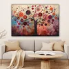 Leinwand Bilder 120x80 cm - Lebensbaum - Lila - Abstrakt - Produktbild-Vorschau 6