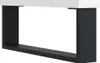 A close-up view of a white tabletop supported by a black rectangular frame, likely part of a piece of furniture like a nightstand. Produktbild-Vorschau