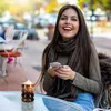 Zestaw 4 szklanek Relaxdays, szklanki do wody, z falistym Podgląd zdjęcia produktu 3