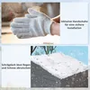 Two marketing images showing product features: one with gloves for installation and another showing a snow-covered roof. Produktbild-Vorschau