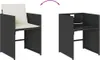 vidaXL 17-tlg. Garten-Essgruppe mit Kissen Schwarz Poly Produktbild-Vorschau 7