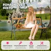 Zahradní lavice Kathi pro 2 osoby ze dřeva a litiny Náhled obrázku produktu 3
