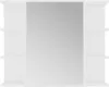 A white medicine cabinet with shelves on the sides and a mirror in the center. Produktbild-Vorschau