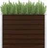 vidaXL Podwyższone łóżko brązowe 100 x 100 x 77 cm Stal Podgląd zdjęcia produktu 4