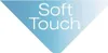 A light blue triangular shape with the words 'Soft Touch' in white text. Produktbild-Vorschau