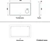 Technical drawings and dimensions of a mirror. Produktbild-Vorschau