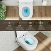 A split image showing a toilet with water flushing, and a sound wave graphic with decibel levels and descriptions. Anteprima dell’immagine prodotto