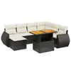 8-tlg. Garten-Sofagarnitur - mit Kissen Schwarz Poly Rattan Produktbild-Vorschau 2