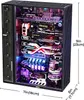 A 3D puzzle model of a futuristic city scene, displayed inside a black case with internal lighting. Podgląd zdjęcia produktu