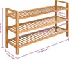 vidaXL Scarpiera a 3 ripiani 100x27x60 cm in legno Anteprima dell’immagine prodotto 4