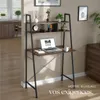 Table de bureau Exeter 85,5x46,5x140cm - Bois foncé Voir les images du produit 7