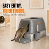Arenero para gatos Bingopaw de 65 litros, de acero Vista previa de la imagen del producto 9