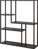 Industrial Wandregal SLIM LINE 91cm Esche schwarz fünf Produktbild-Vorschau 1